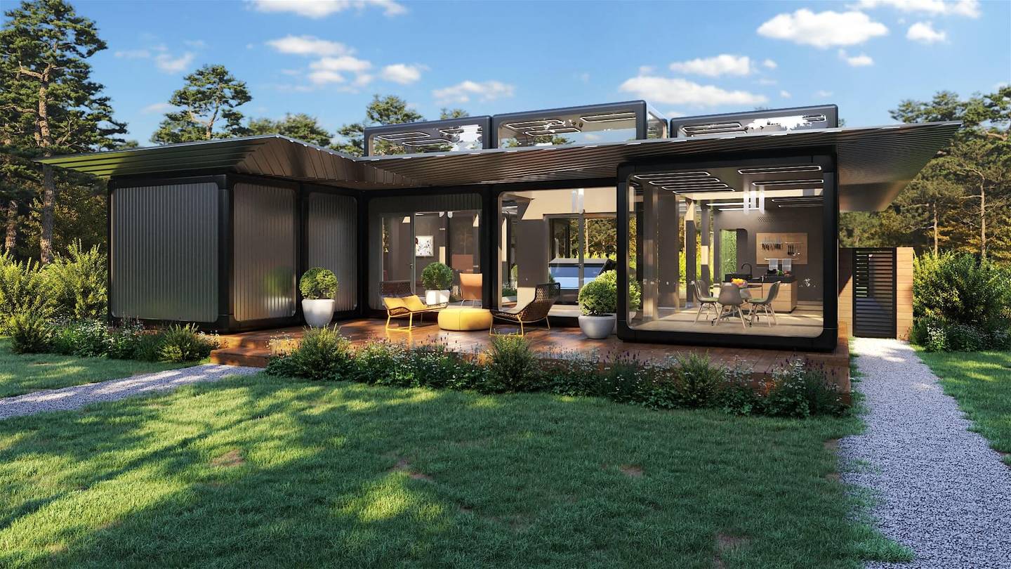 a complex modular building