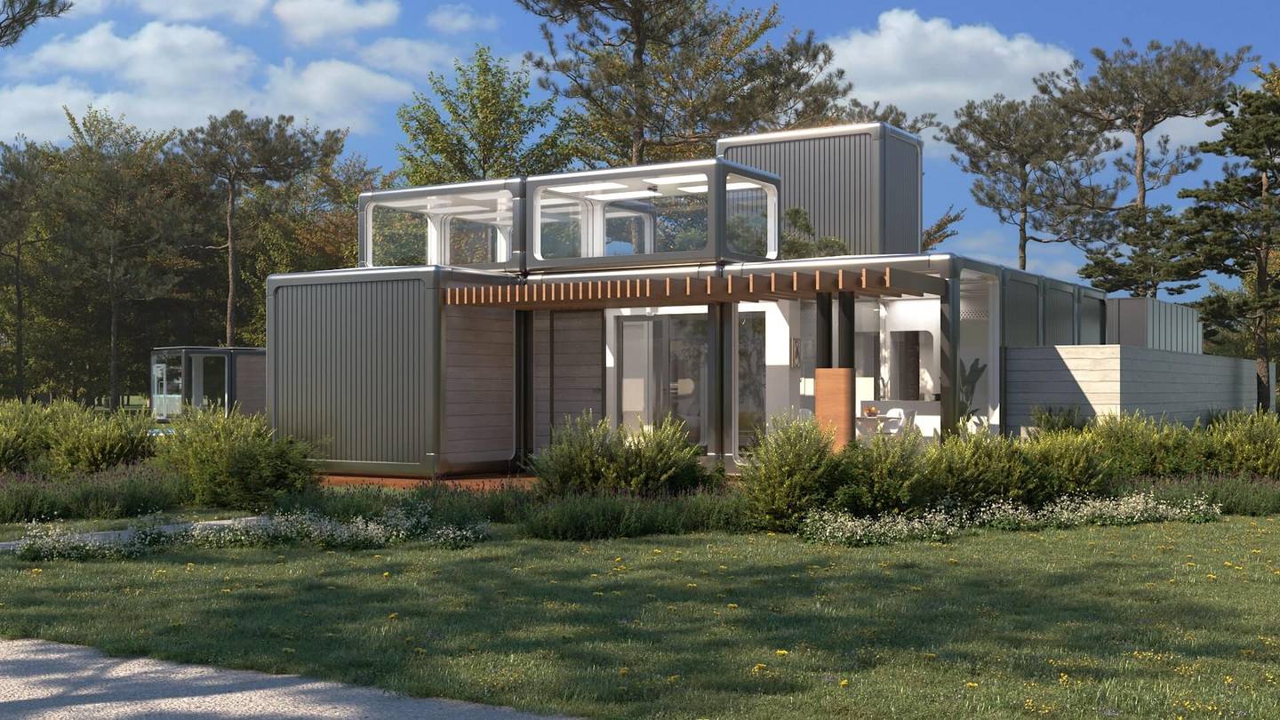 a complex modular building